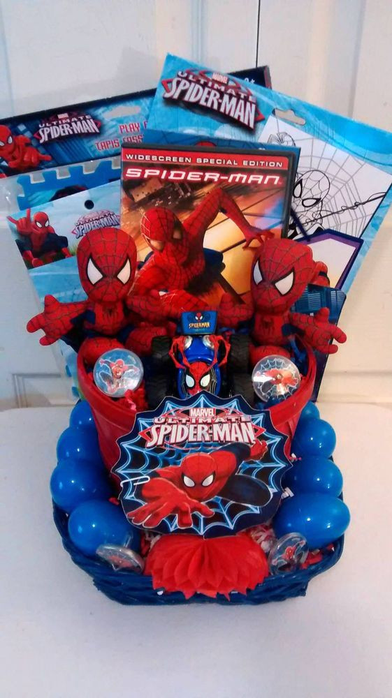 $50 Gift Basket Ideas
 $50 Ebay Blue & Red 2 Small Spidey s & Car EASTER GIFT