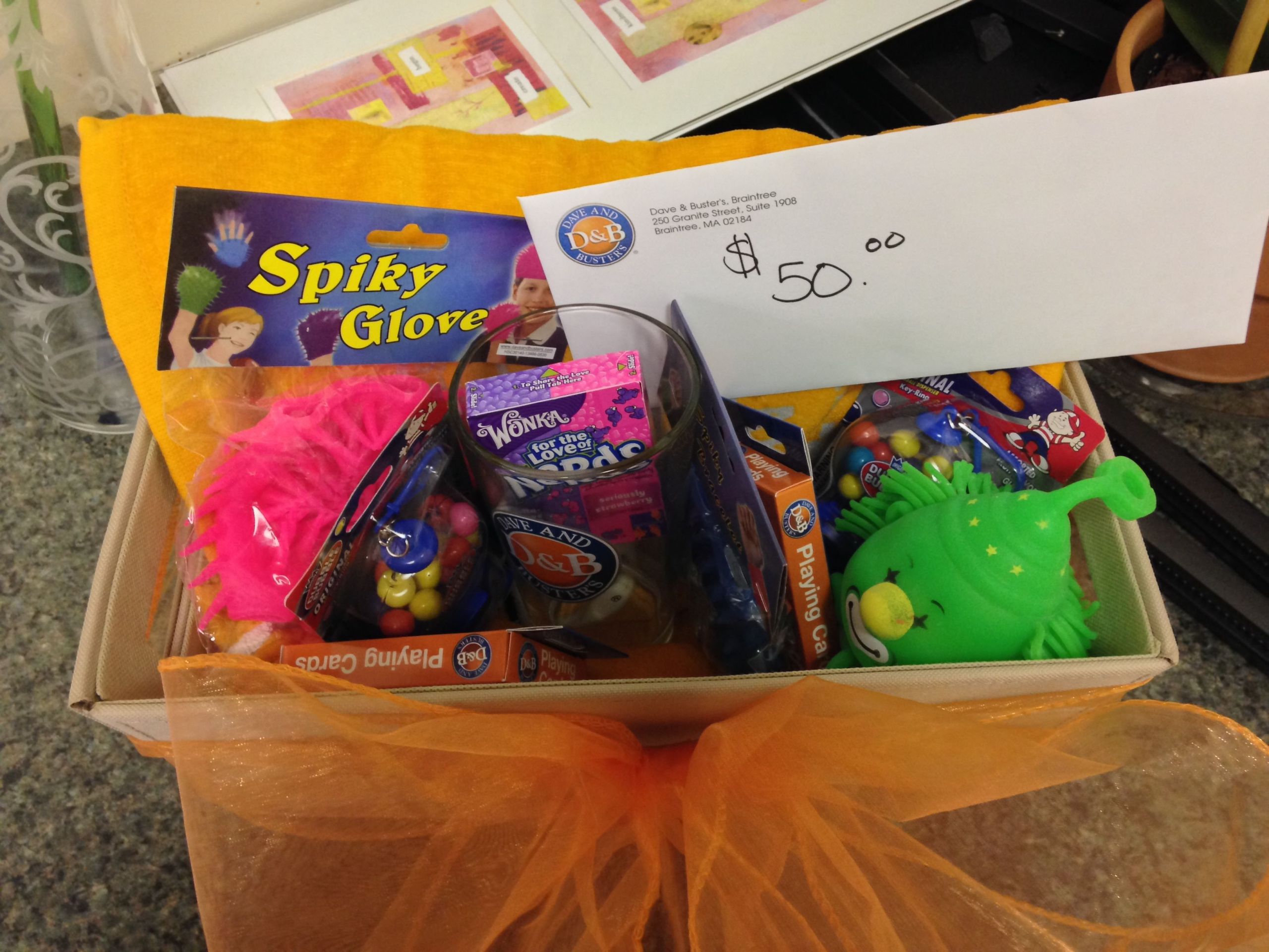 $50 Gift Basket Ideas
 Dave & Busters Gift Basket gives you fun little prizes and