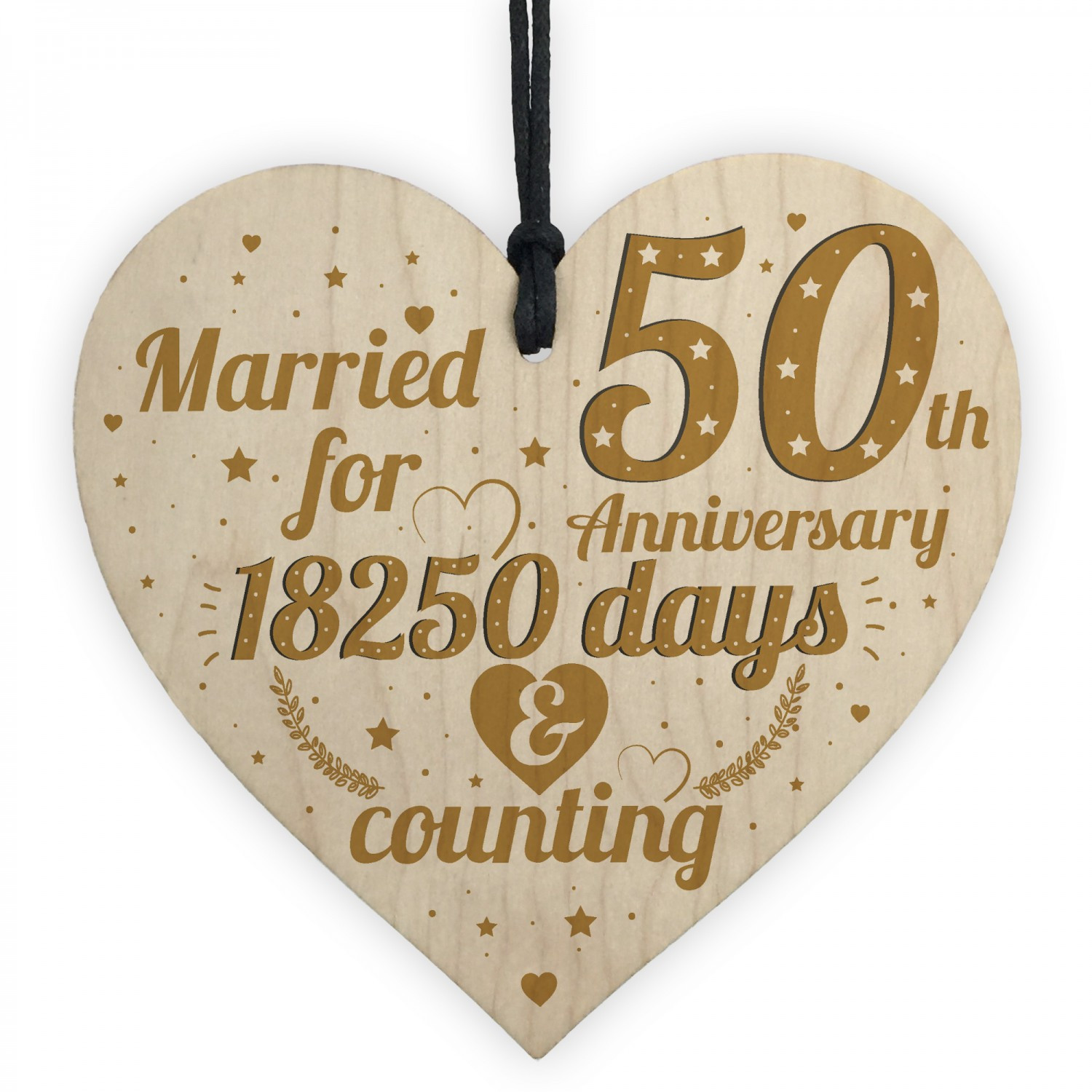 50 Year Anniversary Gift Ideas
 50th Wedding Anniversary Gift Gold Fifty Years Gift For