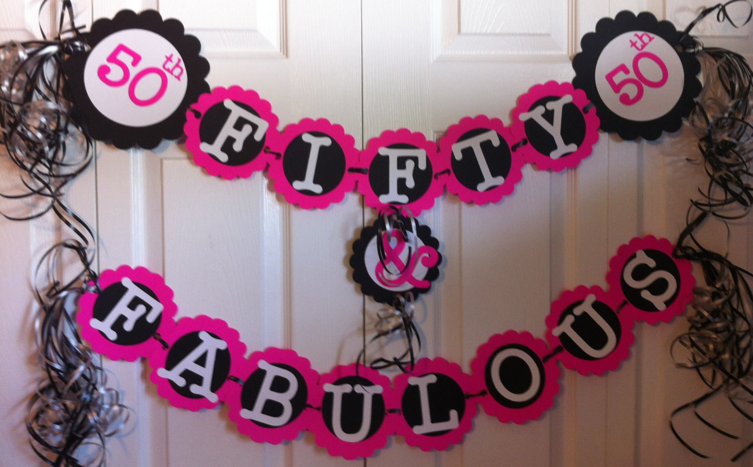 50th Birthday Party Decorations
 50th Birthday Decorations Party Banner Fifty & Fabulous