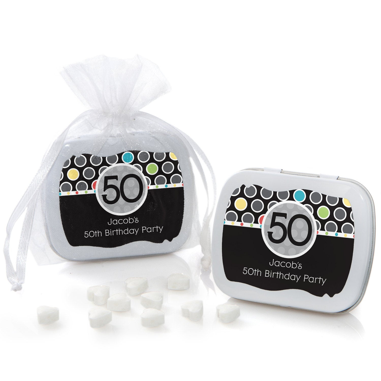 50Th Birthday Party Favor Ideas
 50th Birthday Mint Tin Party Favors Birthday Party Supplies
