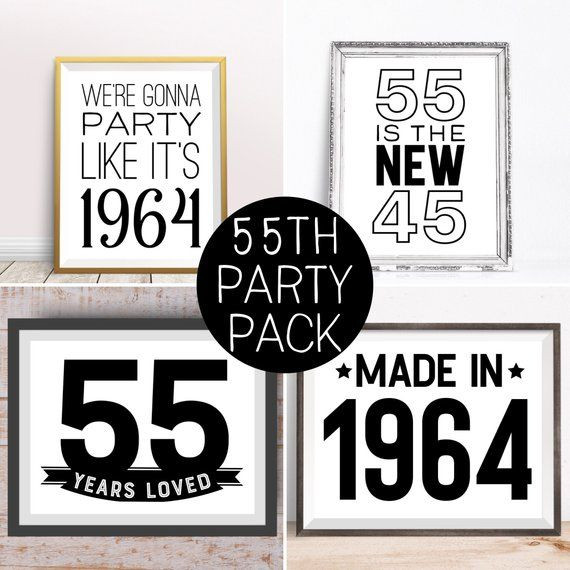 55Th Birthday Party Ideas
 Digital Prints 55th Birthday 55th Birthday Party