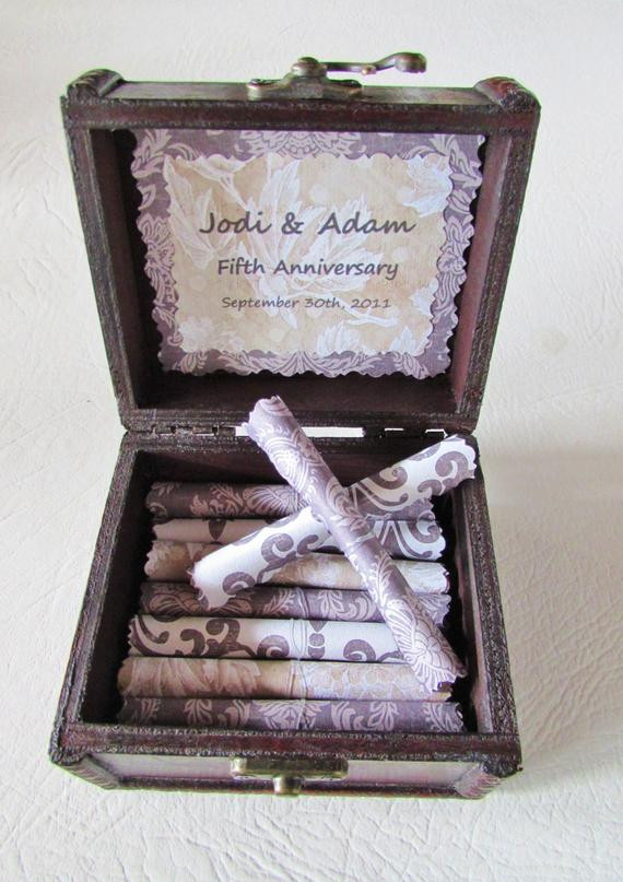 5Th Anniversary Gift Ideas For Husband
 Anniversary Gift Idea Love Scroll Box 5th Anniversary Gift