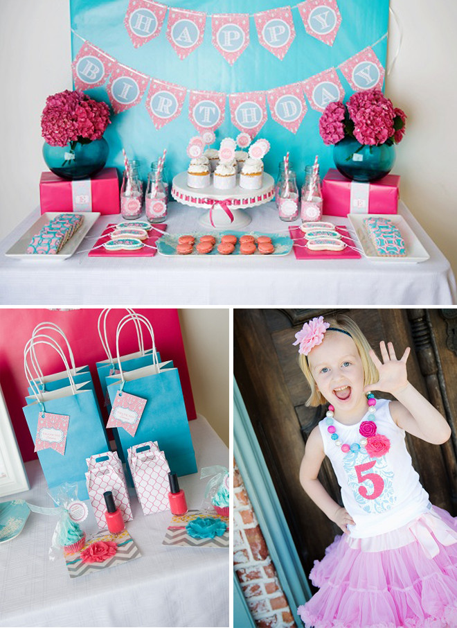 5th Birthday Party
 Darling Spa Themed 5th Birthday Party