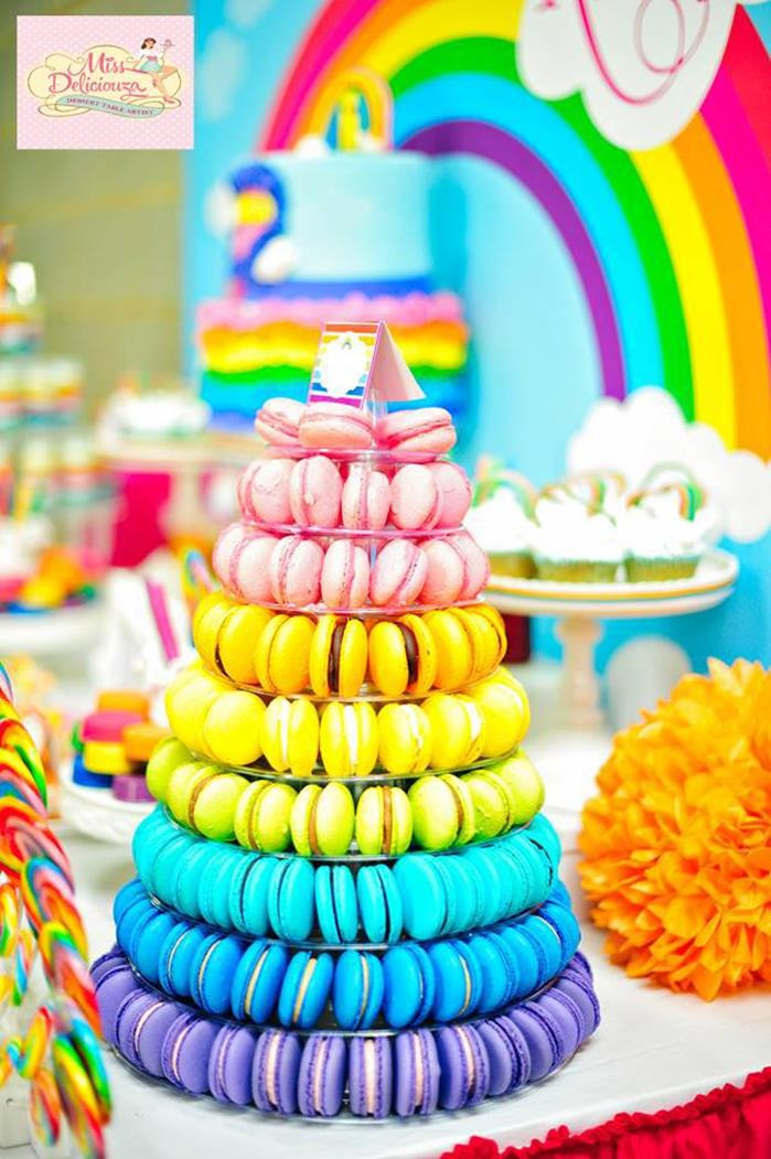 5th Birthday Party
 Kara s Party Ideas Girly Rainbow Birthday Party Planning