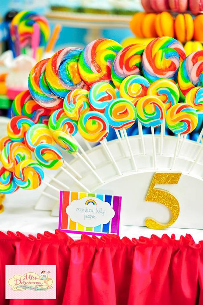 5th Birthday Party
 Kara s Party Ideas Girly Rainbow Birthday Party Planning