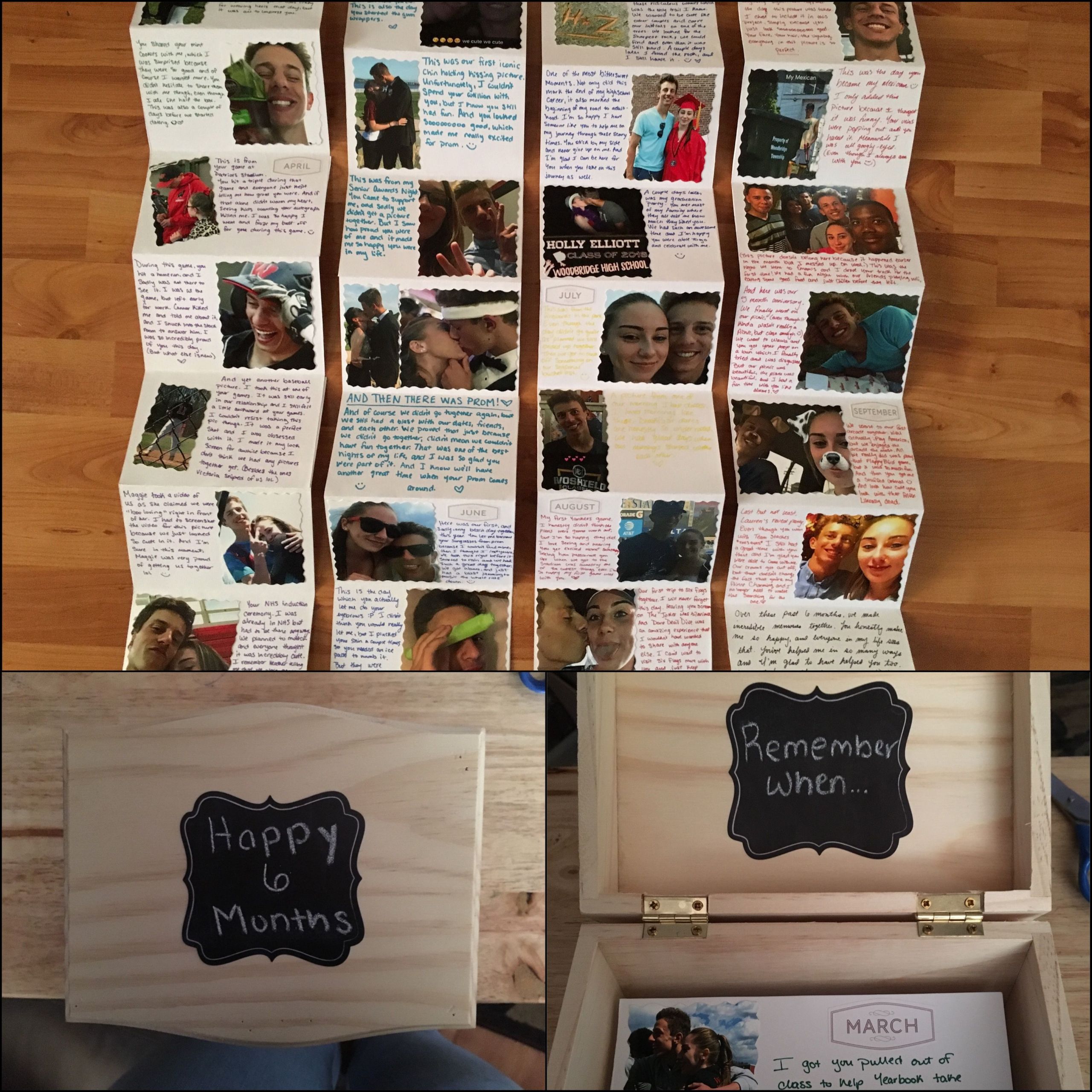 6 Month Anniversary Gift Ideas For Boyfriend
 6 month t for my boyfriend I used chalk board stickers