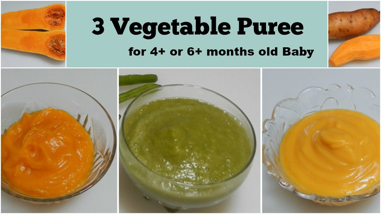 6 Month Old Baby Food Recipe
 3 Ve able Puree for 4 or 6 months Baby l Healthy Baby