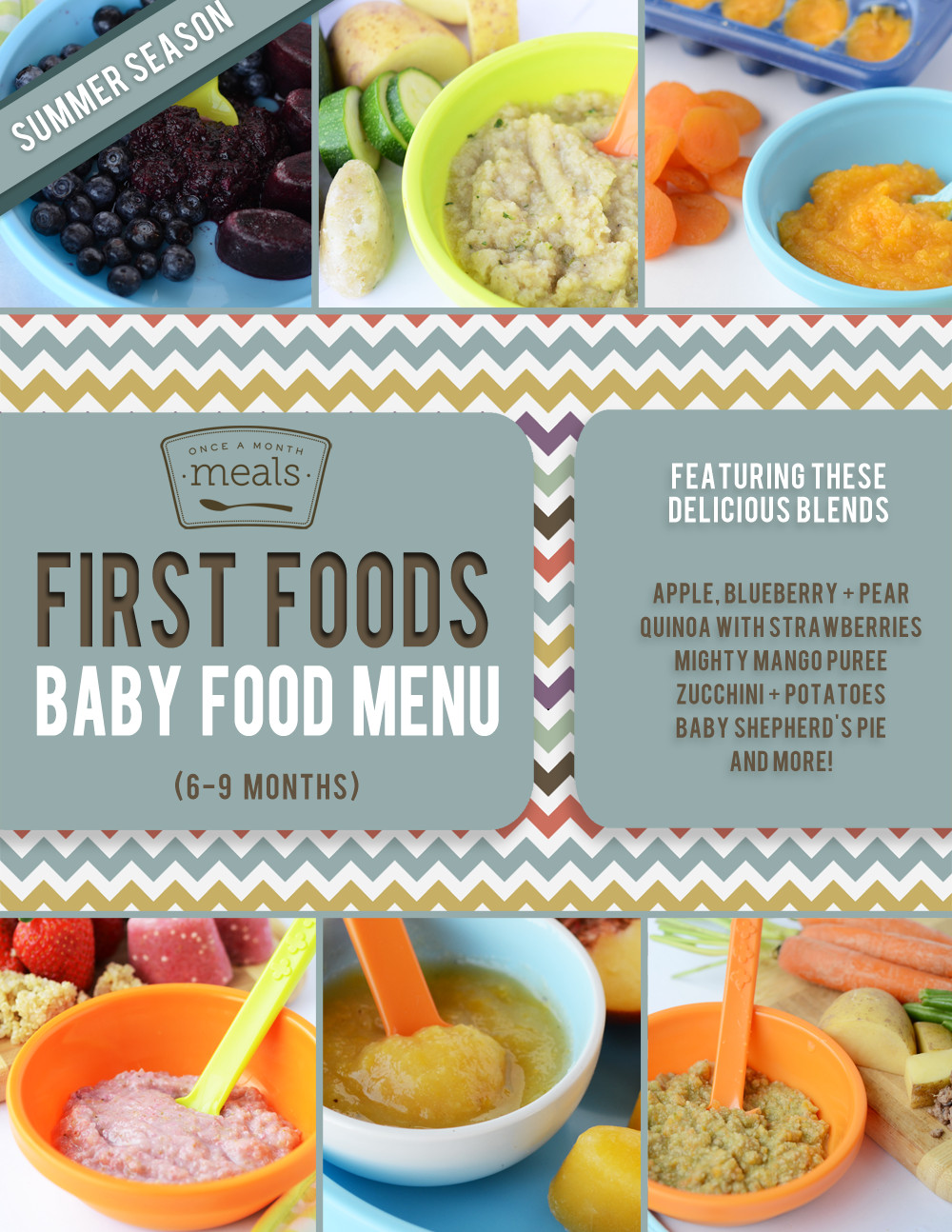 6 Month Old Baby Food Recipe
 First Foods 6 9 Month Summer Baby Food Menu