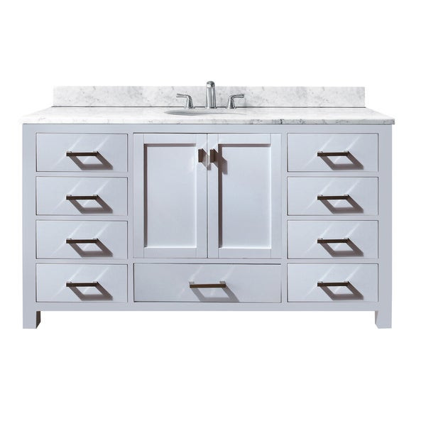 60 Inch White Bathroom Vanity
 Shop Avanity Modero 60 inch Single Vanity in White Finish