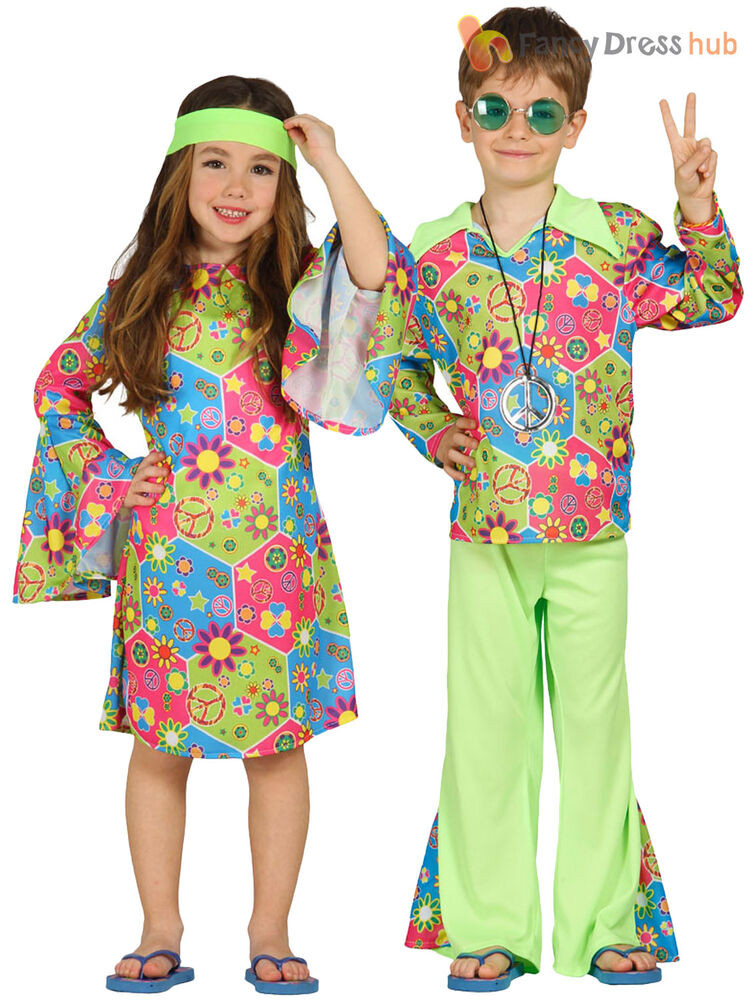 60S Fashion For Kids
 Child Hippy Costume Boys Girls Hippie Fancy Dress Kids 60s