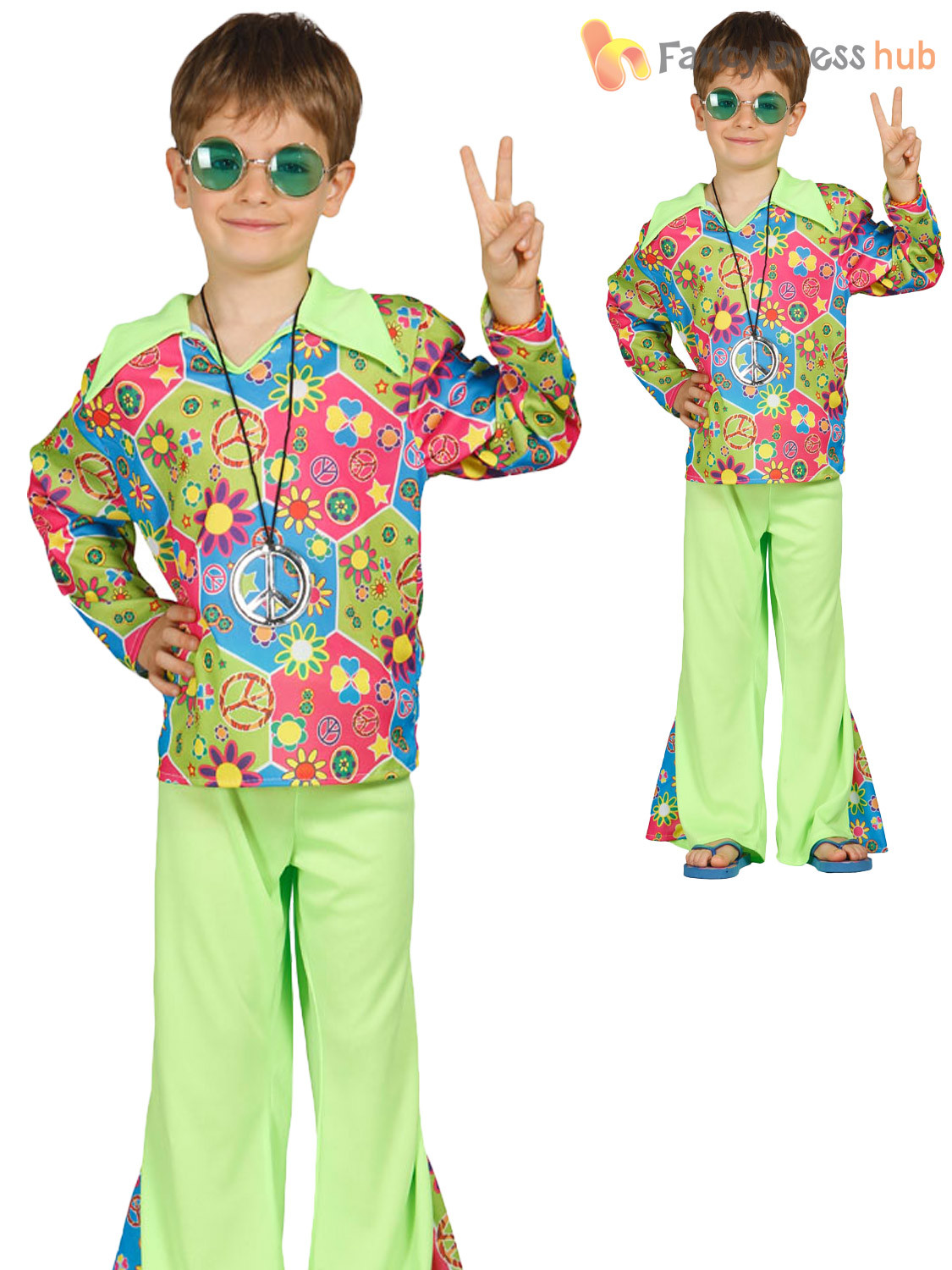 60S Fashion For Kids
 Child Hippy Costume Boys Girls Hippie Fancy Dress Kids 60s