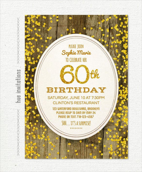 60th Birthday Invitation Wording
 26 60th Birthday Invitation Templates – PSD AI