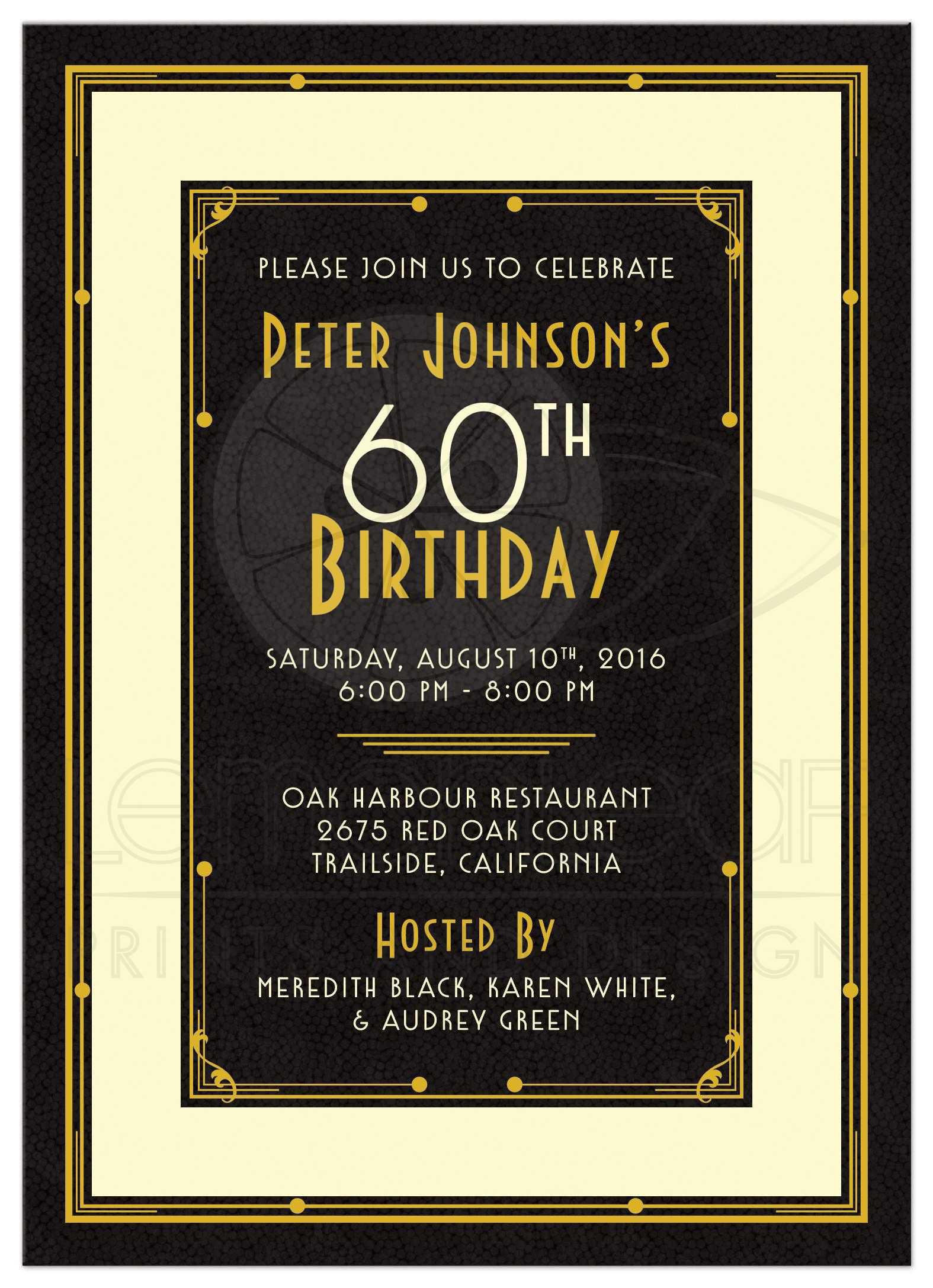 60th Birthday Invitation Wording
 adult birthday invitation 60th birthday invitations