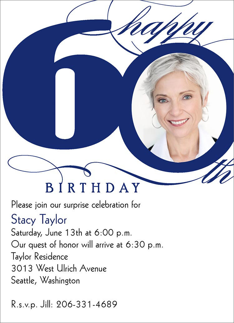 60th Birthday Invitation Wording
 60th Birthday Invites – FREE Printable Birthday Invitation