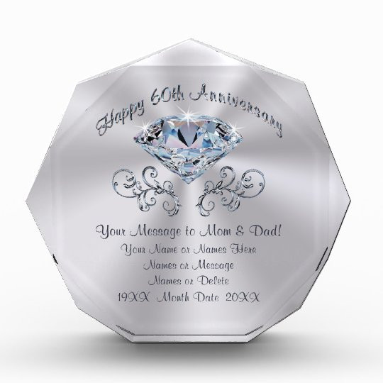 60Th Wedding Anniversary Gift Ideas For Parents
 60th Anniversary Gifts on Zazzle