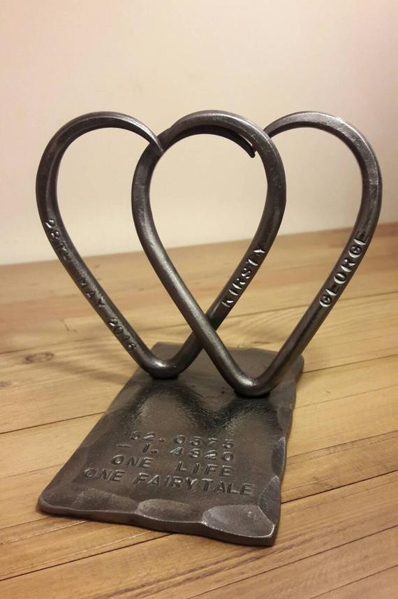 6Th Anniversary Gift Ideas For Him
 6th Year Anniversary Love Heart Interlinked Iron Wedding