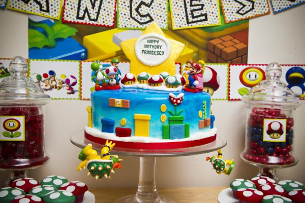 6th Birthday Party Ideas
 Kara s Party Ideas Mario TimeVideo Game Boy 6th Birthday