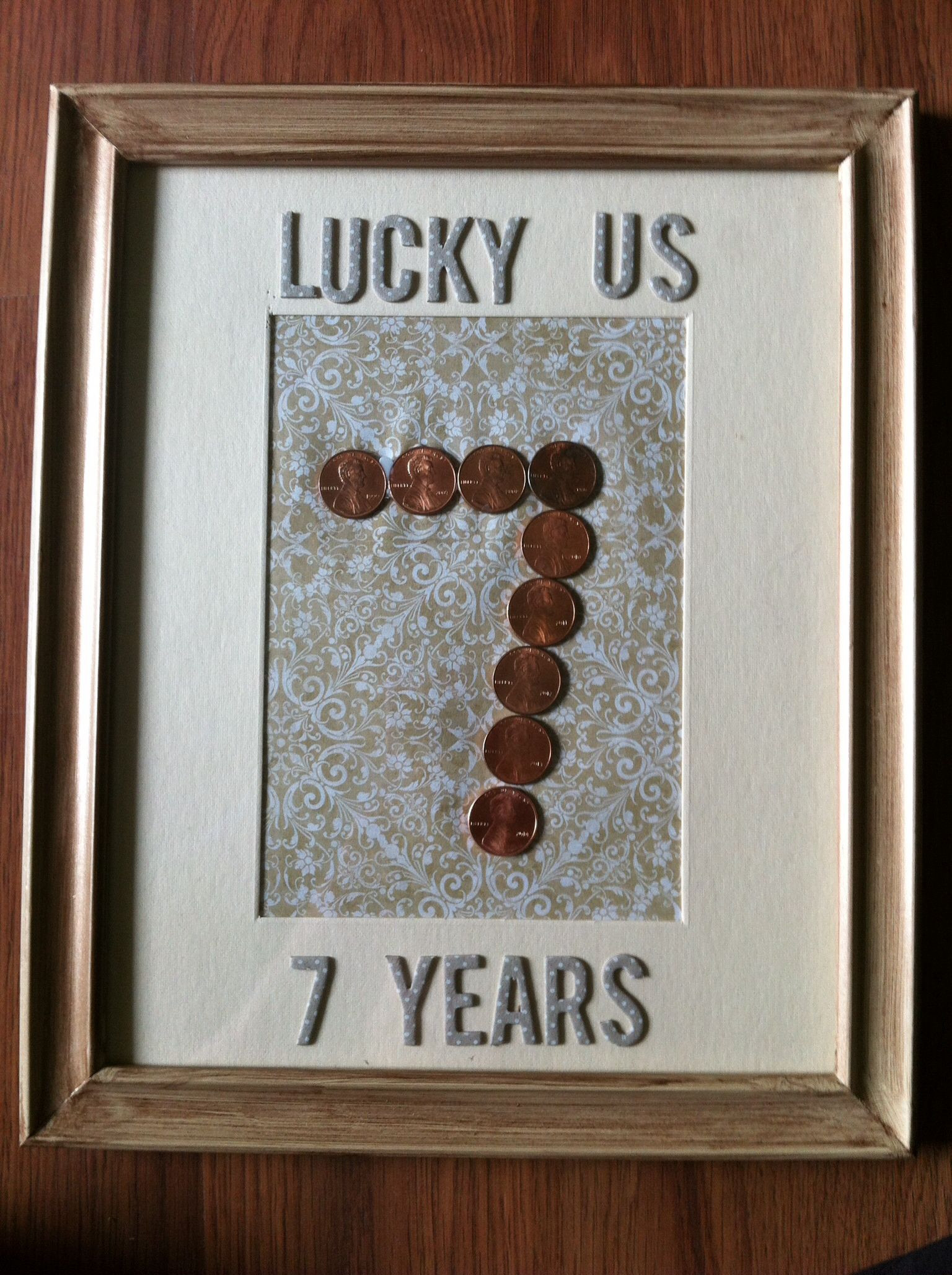 7 Yr Anniversary Gift Ideas
 7 year anniversary the "copper" year A penny for every