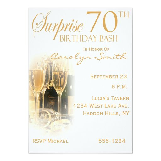 70 Birthday Party Invitations
 Surprise 70th Birthday Party Invitations