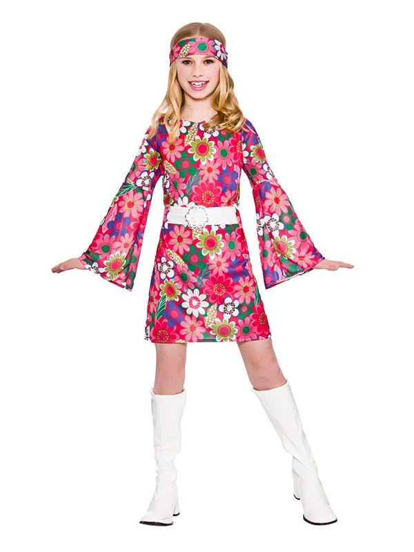 70S Dress Up Ideas For Kids
 Kids 60s 70s Flower Power Groovy GoGo Hippy Girls Fancy