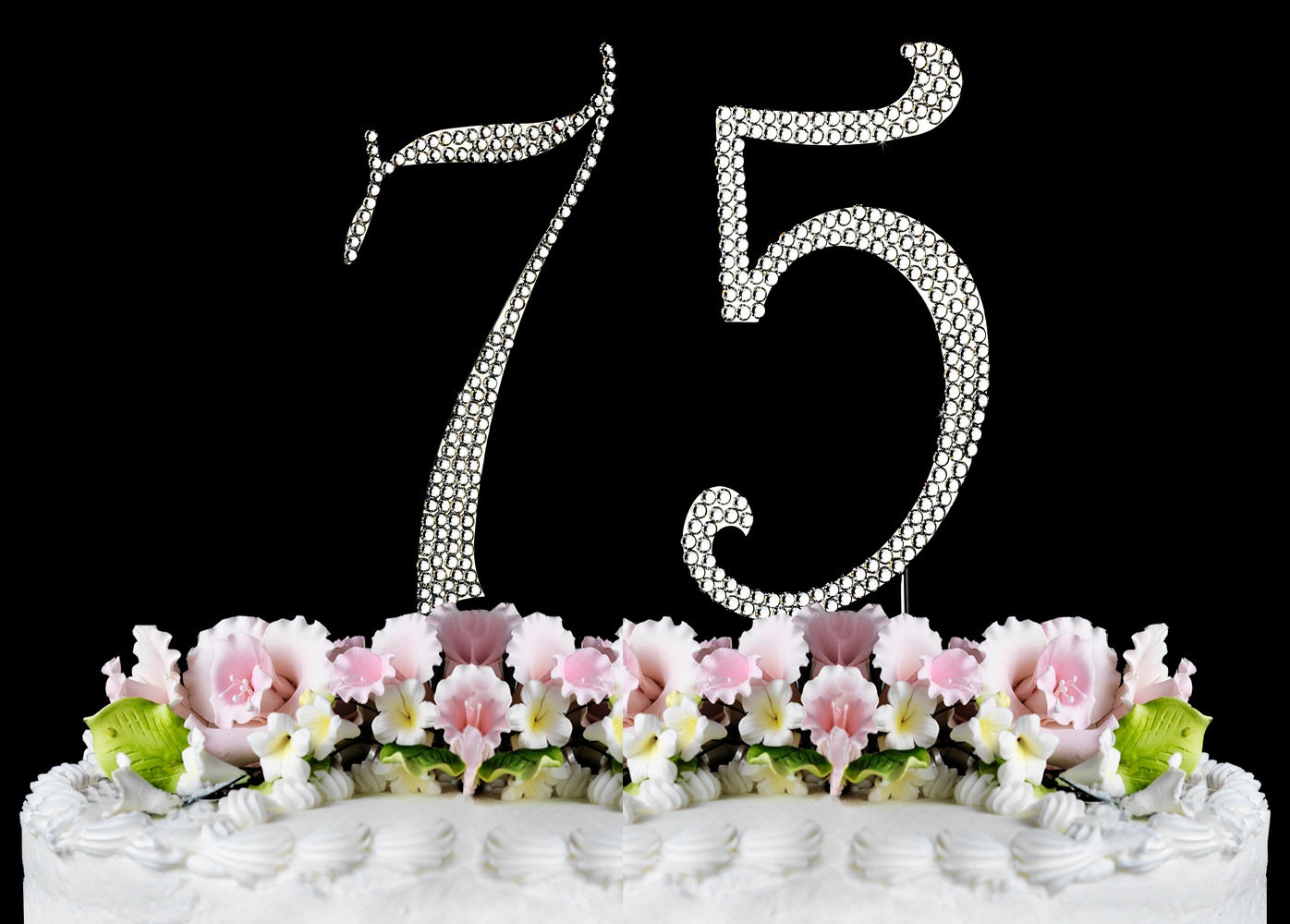 75 Birthday Decorations
 New Rhinestone NUMBER 75 Cake Topper 75th Birthday
