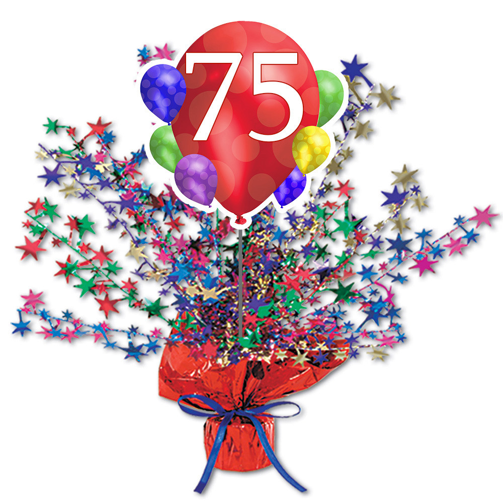 75 Birthday Decorations
 75th birthday party supplies 75th balloon blast centerpiece