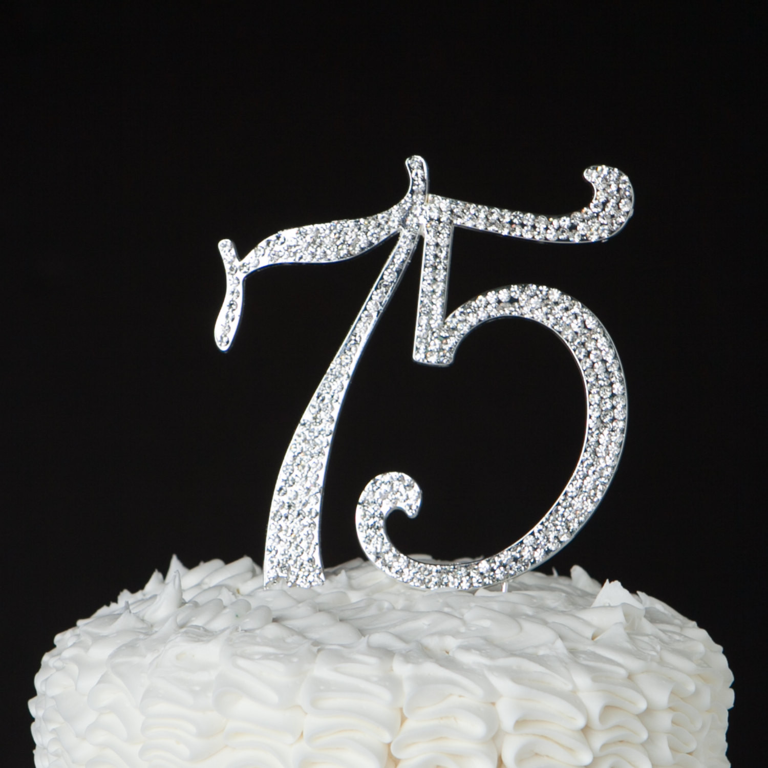 75 Birthday Decorations
 75 Cake Topper 75th Birthday 75th Anniversary Silver Party