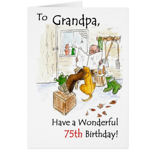 75Th Birthday Gift Ideas For Grandpa
 75th Birthday Card for a Grandfather