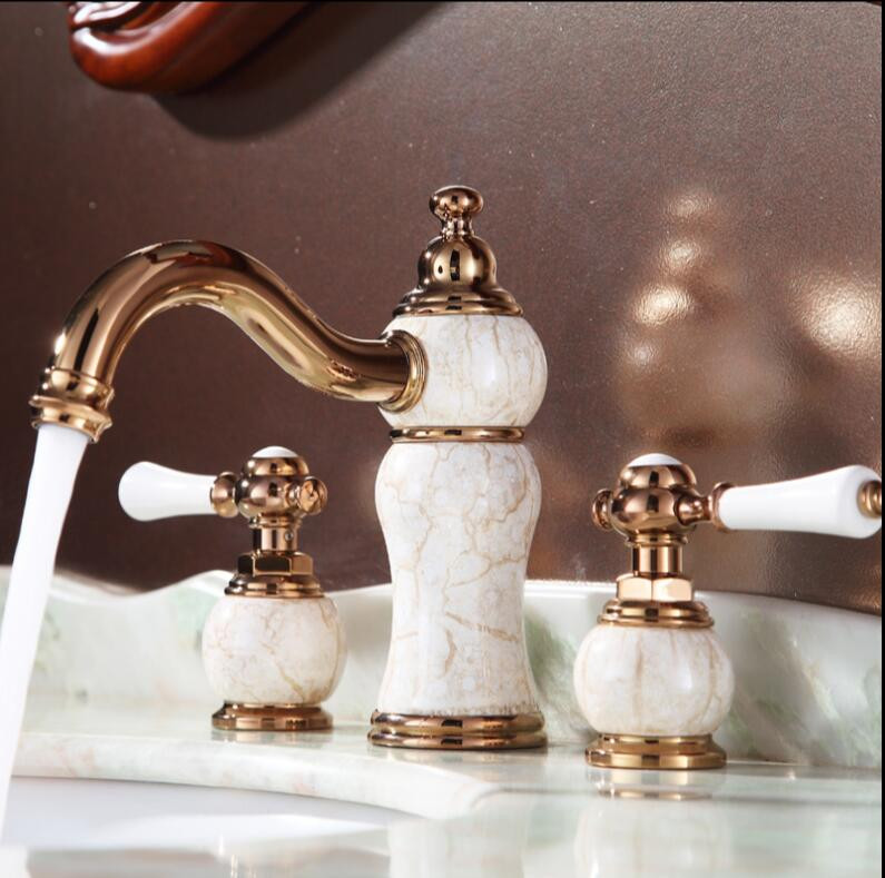 8 Inch Bathroom Sink Faucets
 New arrival high quality rose gold luxury 8 inch