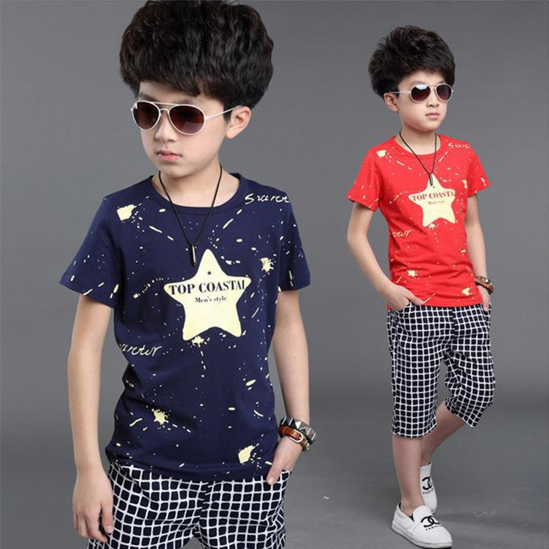 80'S Fashion For Kids/Boys
 2018 Children Kids Boys Summer Clothes Sets Cartoon Boys T
