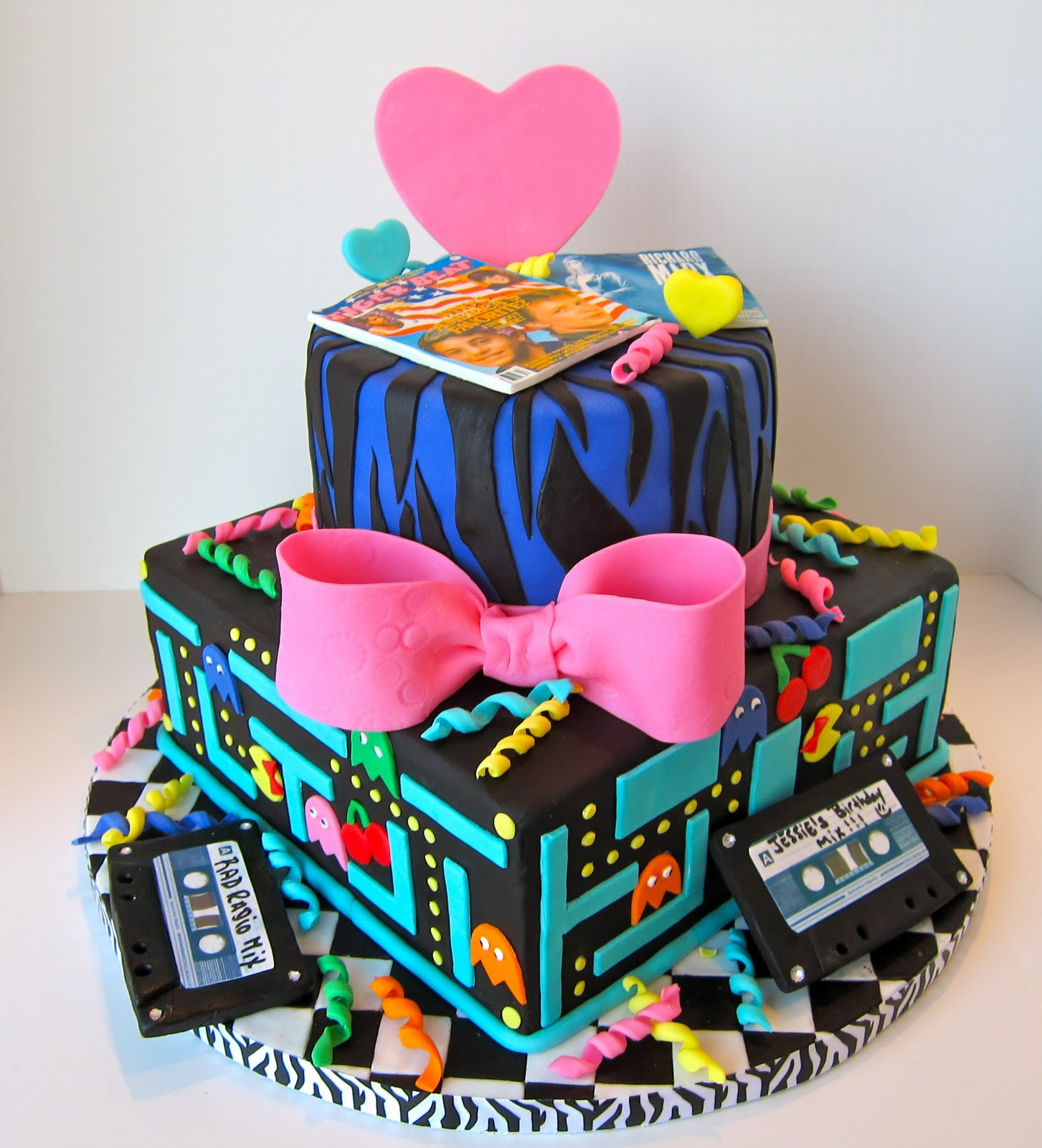 80s Birthday Cake
 Cakegirl on the Run Totally Awesome 80s Cake