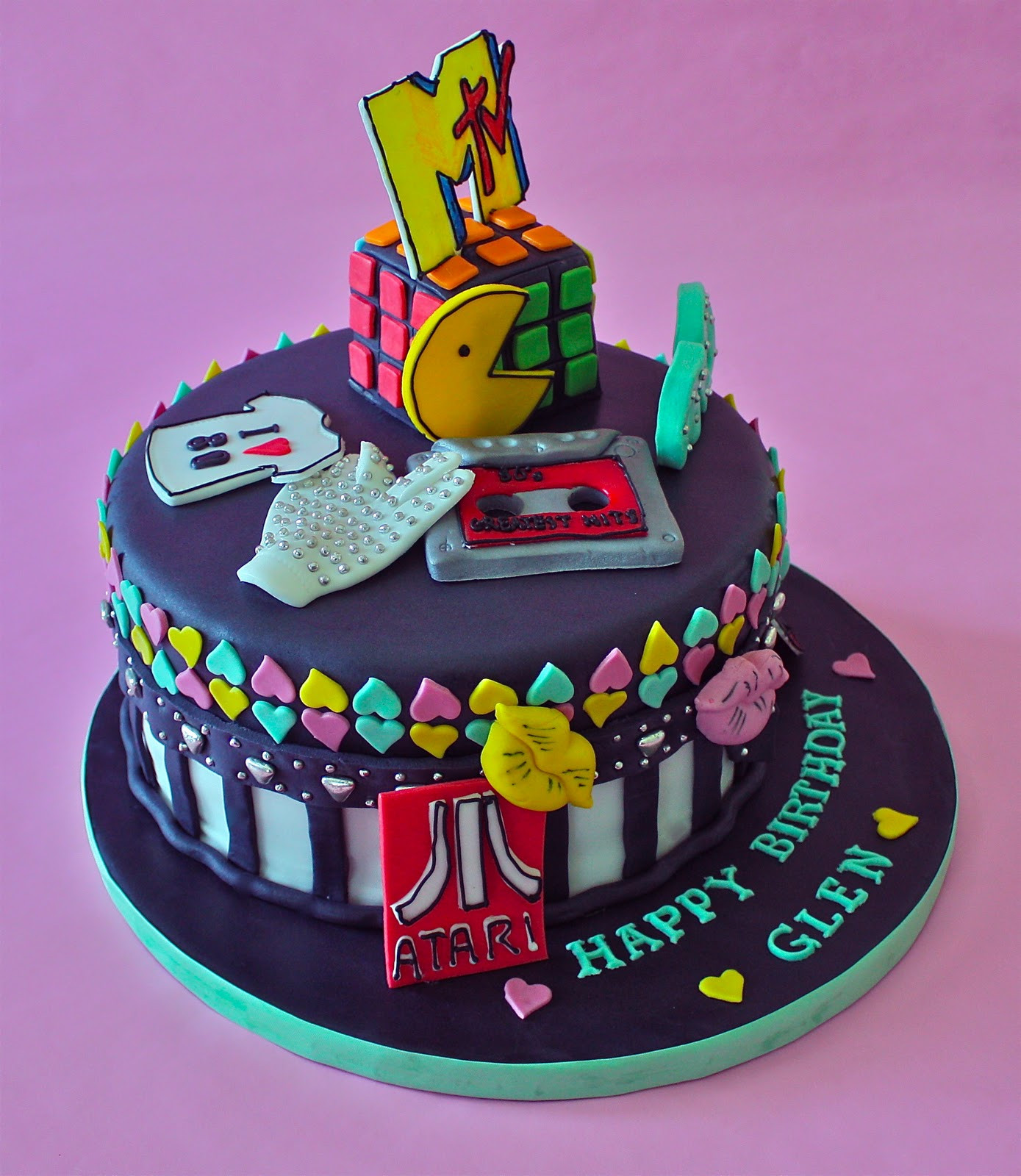 80s Birthday Cake
 80 S THEME CAKE