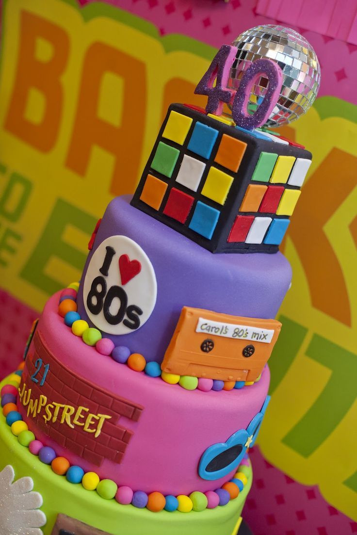 80s Birthday Cake
 80 s Birthday Cake 80s Themed Birthday Party