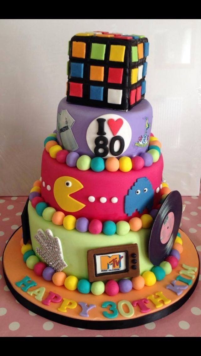 80s Birthday Cake
 28 best images about 80 s cakes on Pinterest