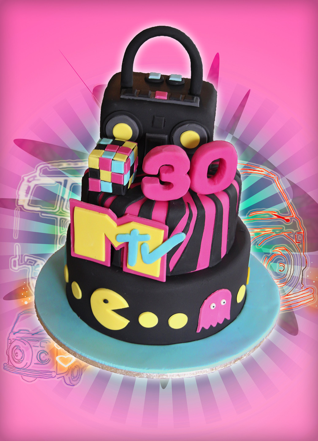 80s Birthday Cake
 80s Theme Cake – cakes