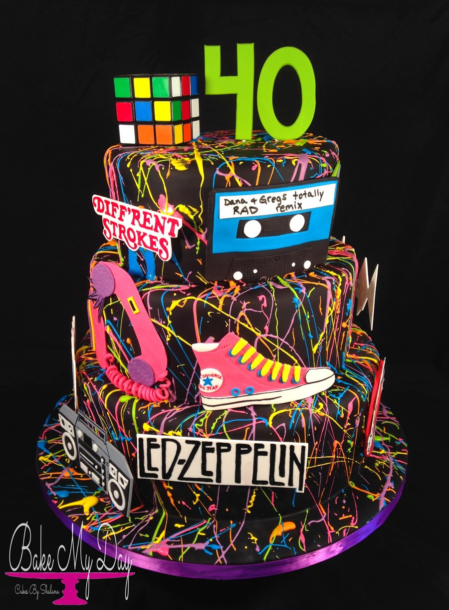 80s Birthday Cake
 80S Themed Birthday Cake CakeCentral