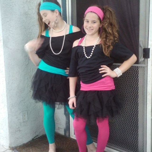 80S Dress Up Ideas For Kids
 Nieces wanted an 80 s inspired style