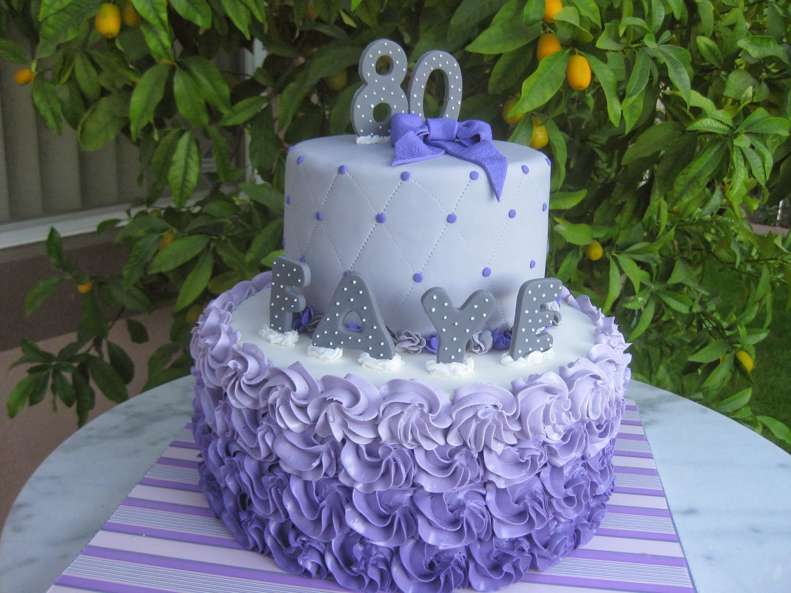 80th Birthday Cake Ideas
 Sugar Chef OMBRE CAKE FOR FAYE S 80TH BIRTHDAY