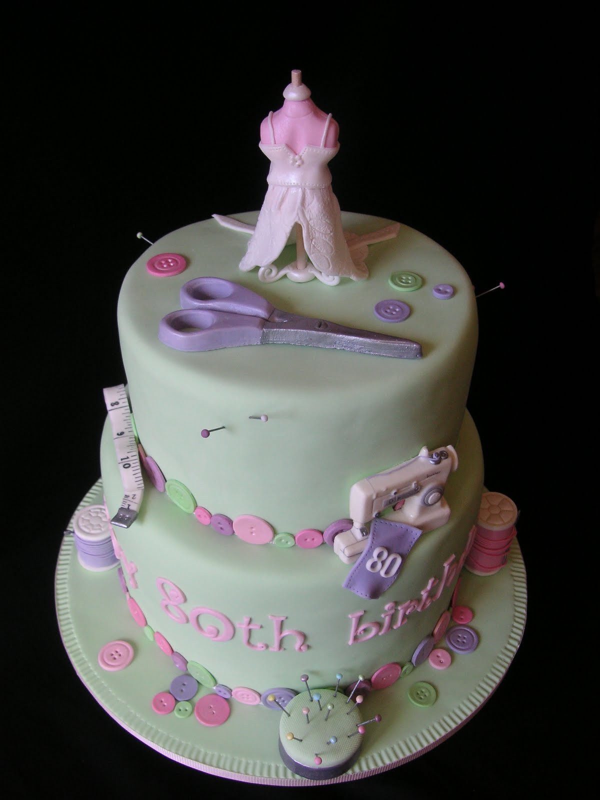 80th Birthday Cake Ideas
 Just call me Martha Sewing 80th birthday cake
