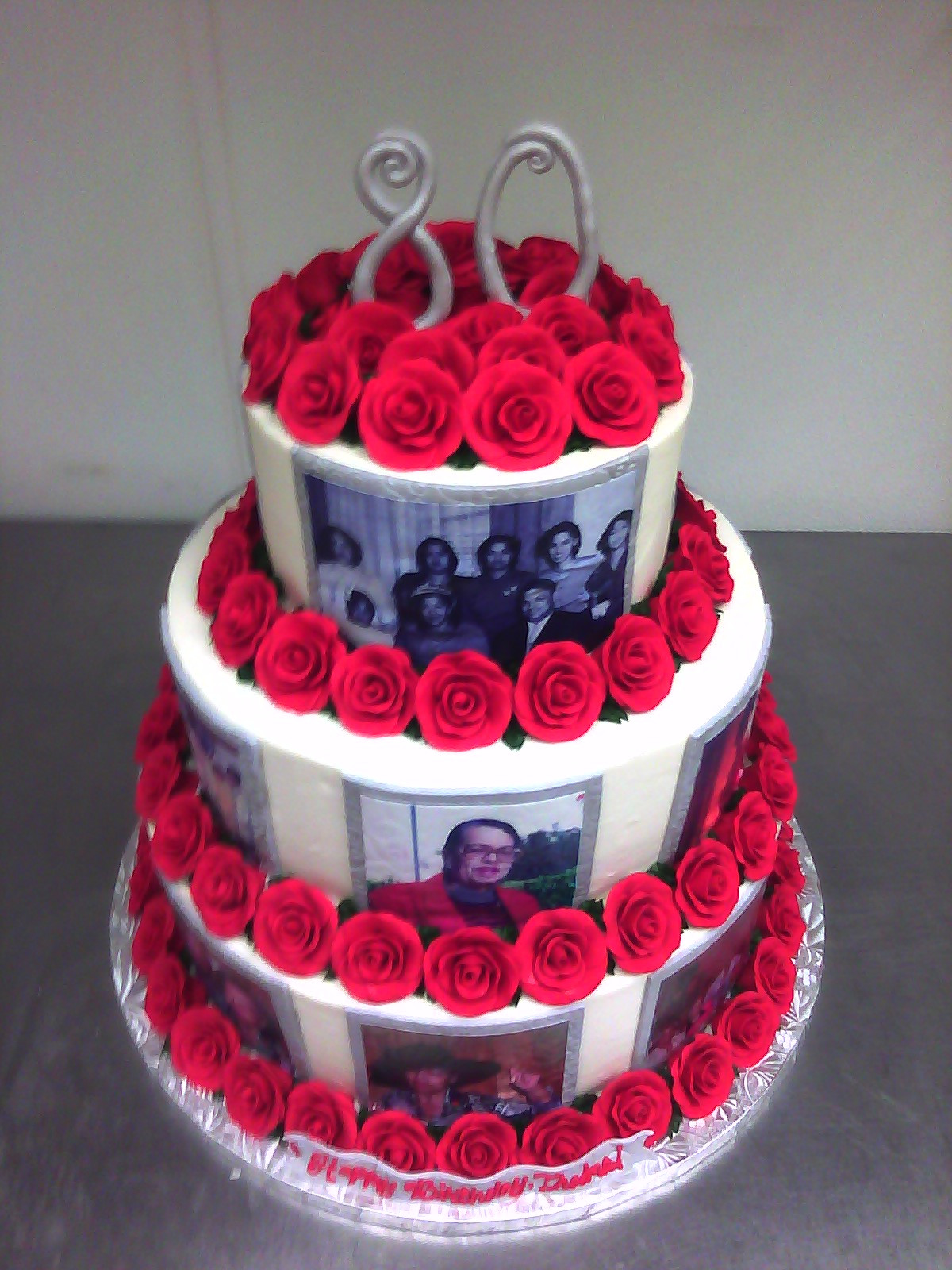 80th Birthday Cake Ideas
 Rosey 80th Birthday Cake