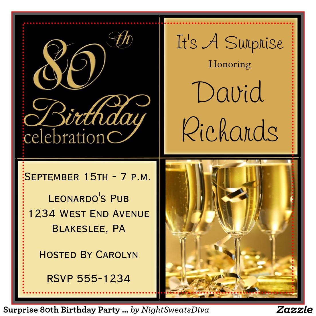 80th Birthday Invitations Templates
 Surprise 80th Birthday Party Invitations
