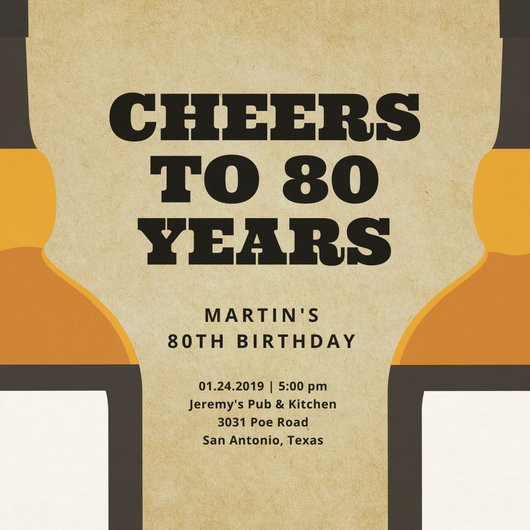 80th Birthday Invitations Templates
 Customize 985 80th Birthday Invitation templates online