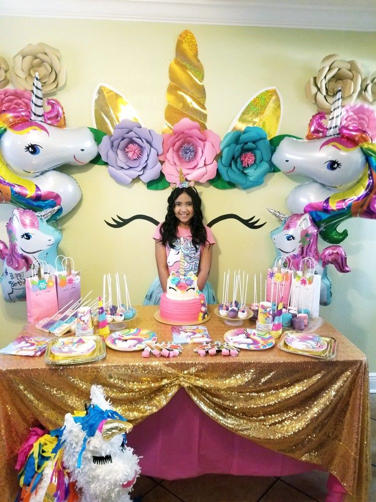 9 Year Old Birthday Party
 Idea by Claudia Mejia on unicorn birthday
