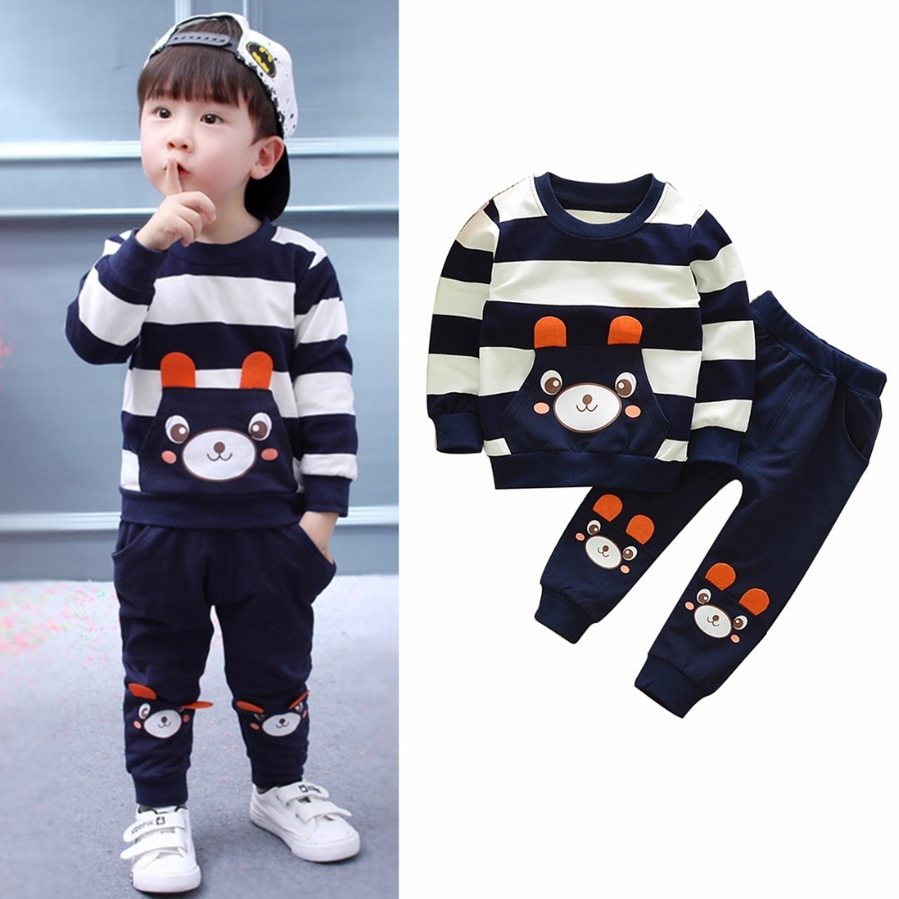90'S Fashion For Kids/Boys
 Puseky Bear Kids Clothes Baby Boys Clothing Set Toddler