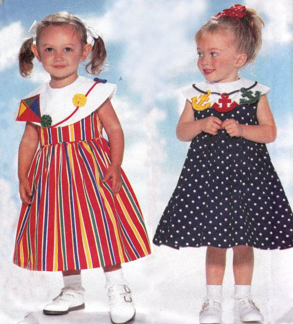 90S Fashion Kids
 90s Toddler Girl Sailor Dress Sewing by