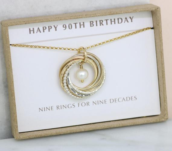 90Th Birthday Gift Ideas
 90th birthday t for grandmother necklace t for mom
