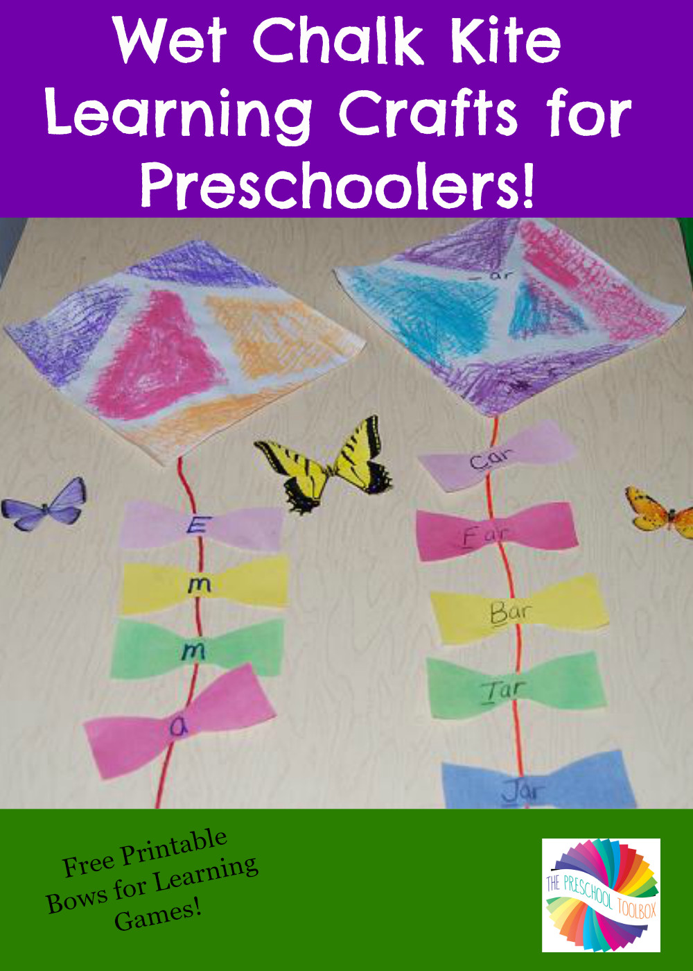 A Crafts For Preschoolers
 Wet Chalk Kite Crafts and Learning Games for Young Kids