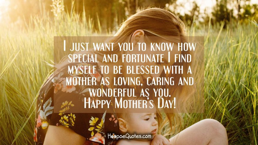 A Mother'S Love Quotes
 I just want you to know how special and fortunate I find