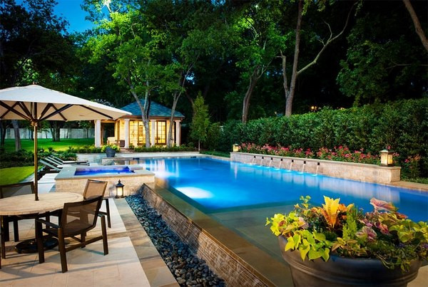 Above Ground Pool Decorating Ideas
 ground pool decks – 40 modern garden swimming pool